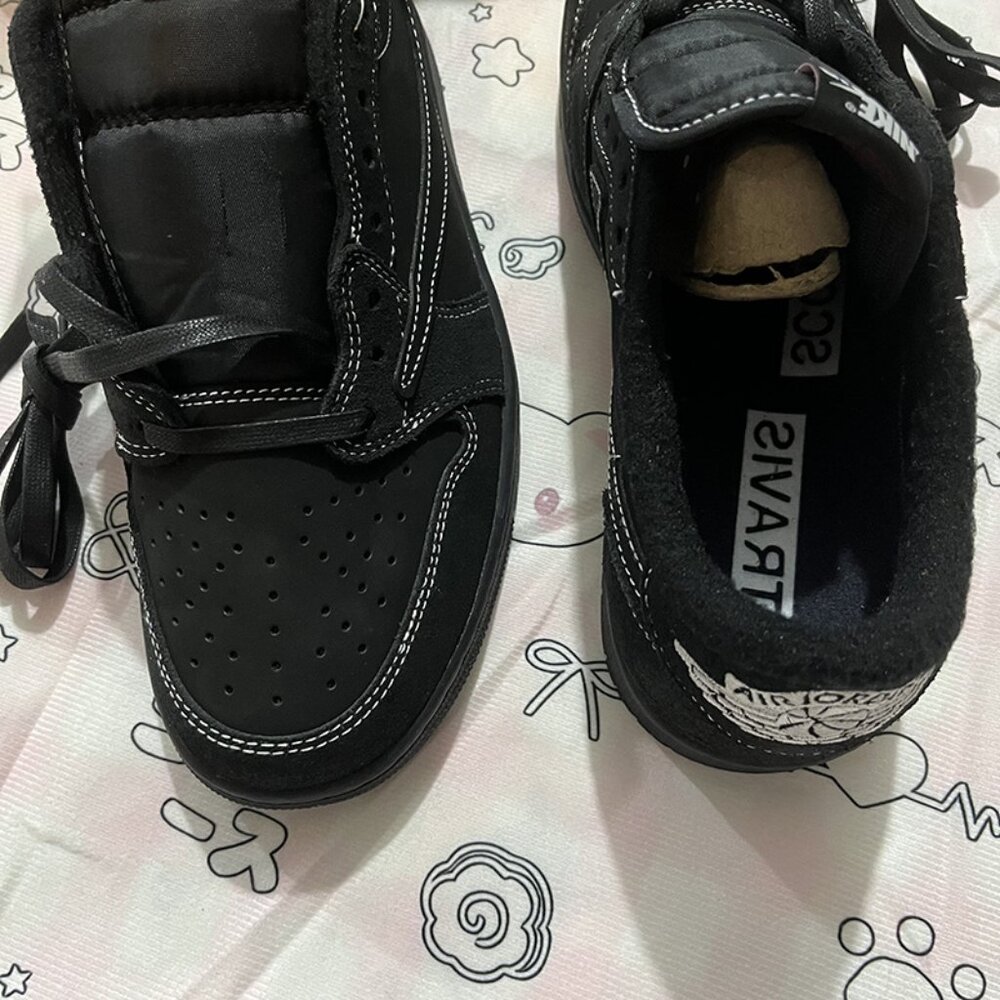 Travis Scott X Air Jordan 1 Low Black Phantom Sneakers - Picture 6 of 6